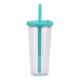 Insulated Double Wall Boba Tumbler Cup With Lid Reusable Straw