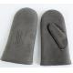 Women'S Grey Leather Shearling Gloves Shearling Lined Suede Gloves Mittens