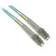 Aqua LC Fiber Optic Patch Cables Duplex OM3 Multimode Plenum Optical Fiber Cable