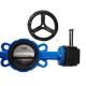 Ductile Iron Wafer Type Butterfly Valve Gearbox SS Disc