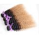 7A Grade Real Ombre Human Hair Extensions , Deep Wave Ombre Real Hair Extensions Two Tone