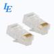 CAT6 Feed Through Rj45 Connectors Gold Plating 3u~50u Audio Video Application