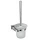 Glass Wall Mounted Hung Toilet Brush Holders For Hotel Bathroom