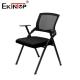 Black Folding Training Chair Office Chair With Armrests In Modern Style