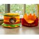 Soft Removable And Washable Hamburger Cat Bed Dot Small Pet Animal Round Donut Calming Small Dog Bed