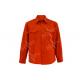 Men's 65%Polyester 35%Cotton Twill Orange Work Shirt Long Sleeve