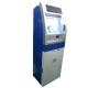 Indoor Floor Standing Banking Kiosk , Single Screen Cash Dispenser Machine