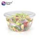 Disposable bento fast food microwave biodegradable frozen yogurt fruit salad container clear pp plastic bowl