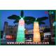 Custom White Led Tree Inflatable Lighting Decoration With Air Blower SGS Certificate