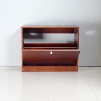KD Package Brown Small Volume 63cm Width  Wooden Shoe Cabinet Bench