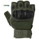 Flexible Fingerless Tactical Combat Gloves Debossed Polyurethane