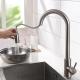 Surface Drawing Stainless Pull Down Kitchen Faucet Healthy Hygienic