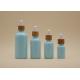 Color Coating Sky Blue 15ml 30ml Essential Oil Bottles With Bamboo Dropper