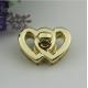 Design love-heart shape zinc alloy gold metal twist locks for purse