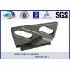 Weldable Base Railway Clips/Double Holes Rail Clips With Integral Rubber Block And Upper Clip In Railroad