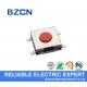 Red Button SMD Tactile Push Button Switch M Terminal 6.2 X 6.2 Mm With Long Life