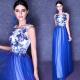 Hot Sale Blue And White Porcelain Sleeveless Elegant Evening Dresses TSJY075