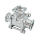 1000wog High Platform Stainless Steel 3PC Clamp Ball Valve from Trusted Manufacturers