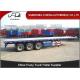 Tri-axle flatbed container semi trailer 40 ton truck trailer use on port