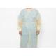 Isolation Medical Scrub Suits Knitted Collar Disposable Patient Coat For Hospital