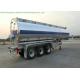 3 Axle Stainless Steel Tanker Semi Trailer For Drink Water , Beer, Milk , Food Transport