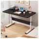 Custom Black White Rectangular Wooden Modern Office Furniture Hand Crank Standing Desk