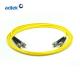 9/125 Singlemode ST To ST Patch Cord 3M PVC Duplex Yellow Fiber Optic Cable