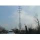 High Tension 10KV Electricity Pylons Steel Pole Structure For Transmission Line