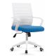 White And Blue Officeworks Desk Chairs , High Back Adjustable Computer Chair