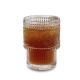 Ribbed Coffee Wine Drinking Glasses Tumbler Sunflower Cup 190ml