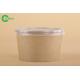 Hard 16 Oz Disposable Bowls With Lids , High Temperature Paper Bowls For Hot Soup