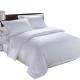 4 Pcs 60s 300tc 100% Cotton White Satin Bedding Set for Luxury 5 Star Resort Hotel