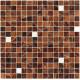 Brown with silver gold 20mm glass mosaic mix patter decoration