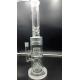 glass bong,17.5 inches oil rig lookah glass two 8 arm perc water pipe 14mm joint giving glass bowl high quality bongs