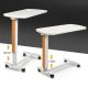 Mobile Hospital Medical Furniture ABS Wooden Hydraulic Lifting Dining Table With Pulley