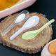 Custom high quality pp soup rice spoons cutlery disposable plastic spoon