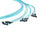 12-144 Strand Fiber Optic Trunk Cable , MTP MPO 12 Core Fiber Cable