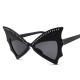 Oversized Women Bat Sharp Rivet Big Frame Sunglasses Personality Dance Party Glasses