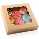 Window Packaging Bakery Cake Box with Inserts 12 Hole Cupcake Holder in Kraft