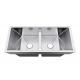 38 X 18X 9'' Top Mount Stainless Steel Kitchen Sink Fast And Easy Drainage / Overmount Kitchen Sink
