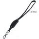 Double Layers Black Polyester Webbing Rope Dog Leash With Nickel Metal Hook