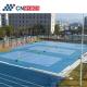 Blue Green Silicon Polyurethane Tennis Rubber Flooring UV Resistant