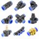 Air Connector Tube Plastic Pneumatic Fittings Water Hose Couplers 4mm 6mm 8mm 10mm 12mm PU PY PK PE PV SA