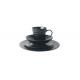 Matte Black Ceramic tableware Sets Customized Logo Eco Friendly