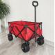 O-Type Adjustable Handle Folding Wagon Pu Wide Wheel Foldable Beach Camping Cart