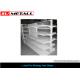 Metal Supermarket Display Shelf With Clear PVC Backing Panel For Pharmacy Store