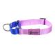 Pink  Orange  Nylon Rope Dog Collar With Buckle Adjustable Buffered