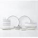 Europe Style Bone China Dinnerware Sets ,16PCS Marble Ceramic Dining Kitchenware