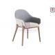 PU Leather Cashmere Upholstered Armrest Dining Chair For Restaurant