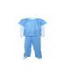 Disposable Medical Scrub Suits Short sleeve Long Pants PP SMS Nonwoven Material